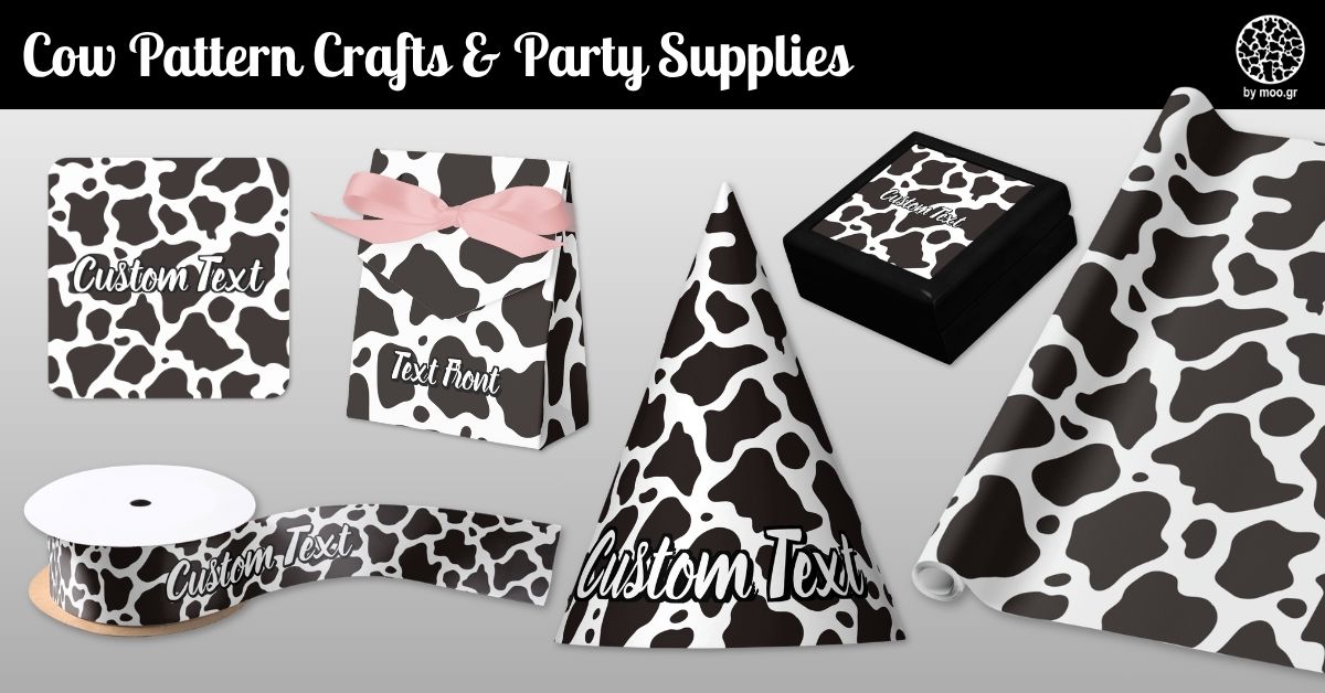 Cow Pattern Crafts & Party Supplies
