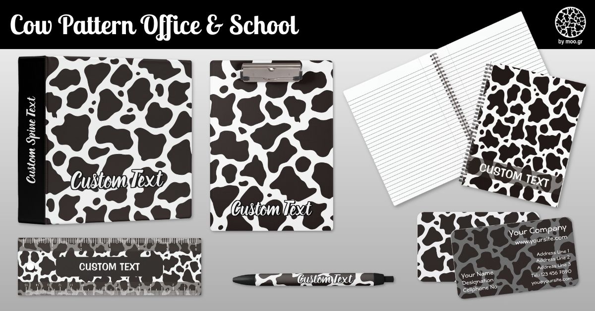 Cow Pattern Office & School
