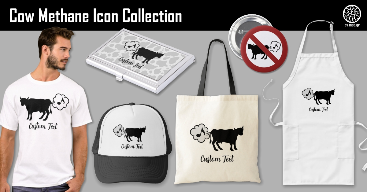 Cow Methane Icon Collection