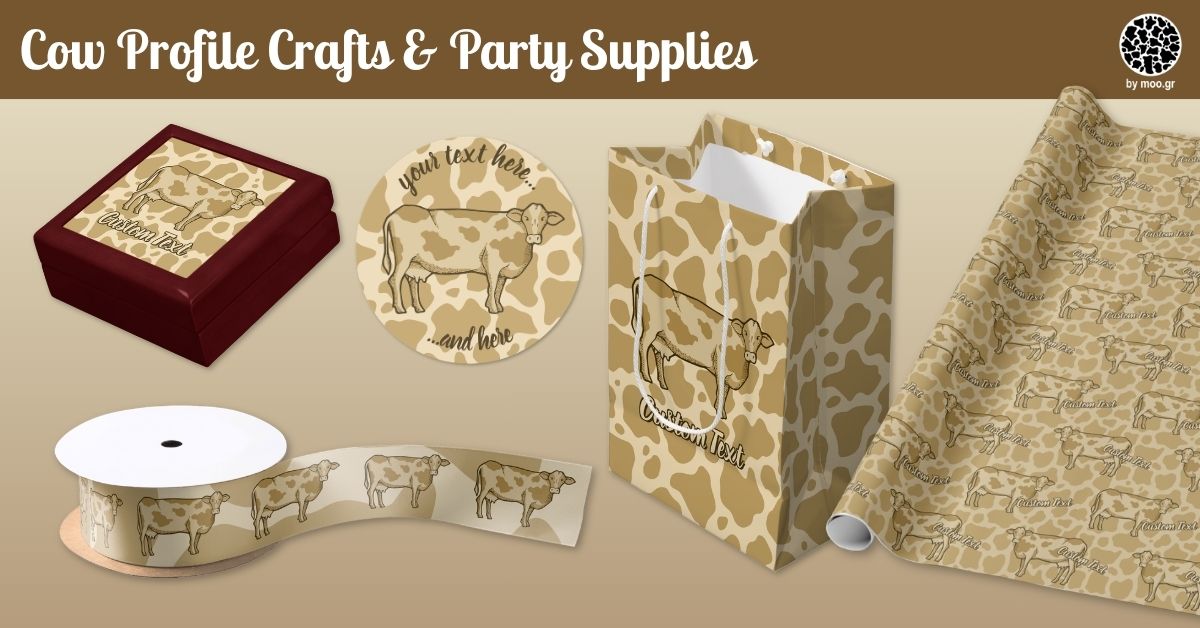 Cow Profile Crafts & Party Supplies
