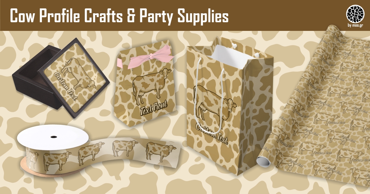 Cow Profile Crafts & Party Supplies