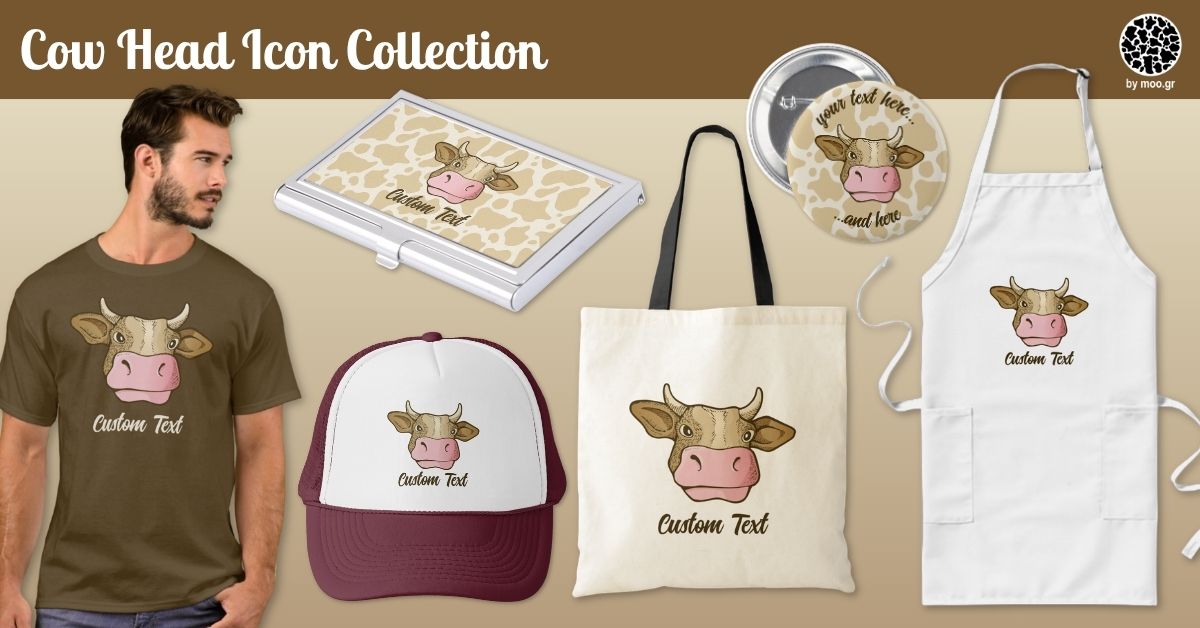Cow Head Icon Collection